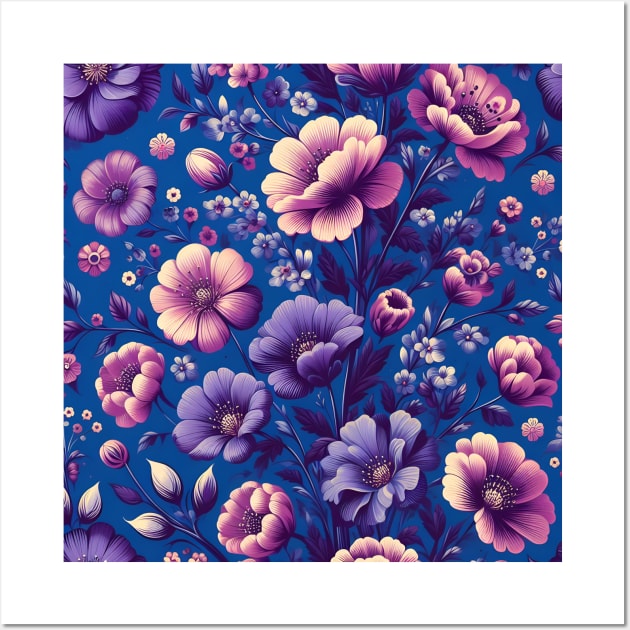 Purple Flowers Wall Art by Jenni Arts